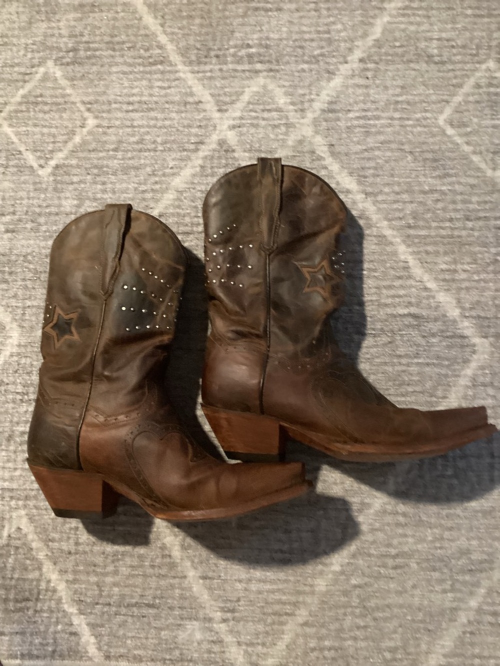 Dan Post 3633 Vintage women’s Y2K brown leather 8.5